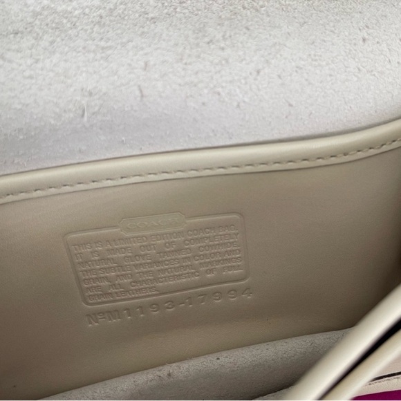 COACH Vintage Dinky Pouch Sling Back Off White/Ivory Crossbody Bag Rare - Picture 7 of 16